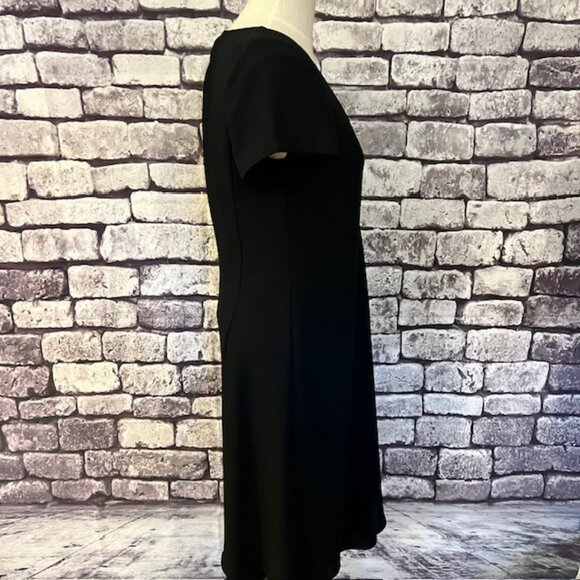 Jones Wear Black Short Sleeve Fully Lined Dress Size 10 - Picture 8 of 9